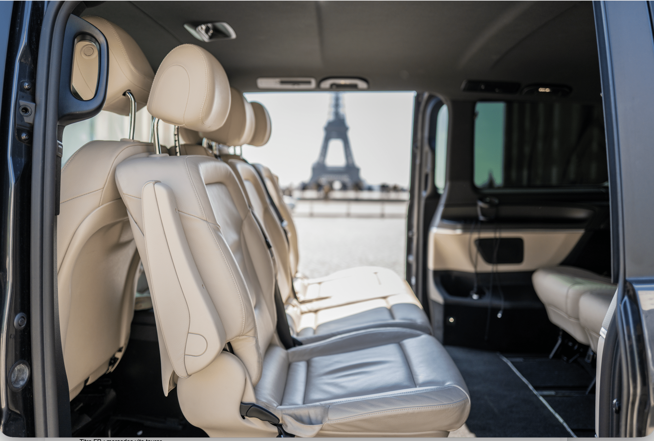 Premium van interior by ultravalet in Paris with leather seats