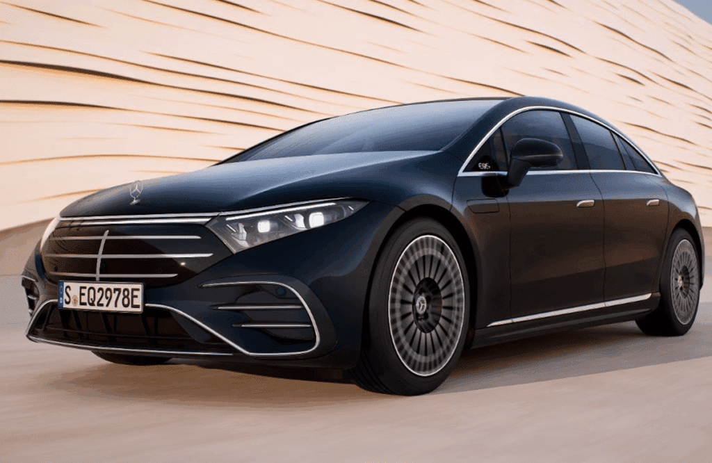 Mercedes EQS electric for high-end private driver service