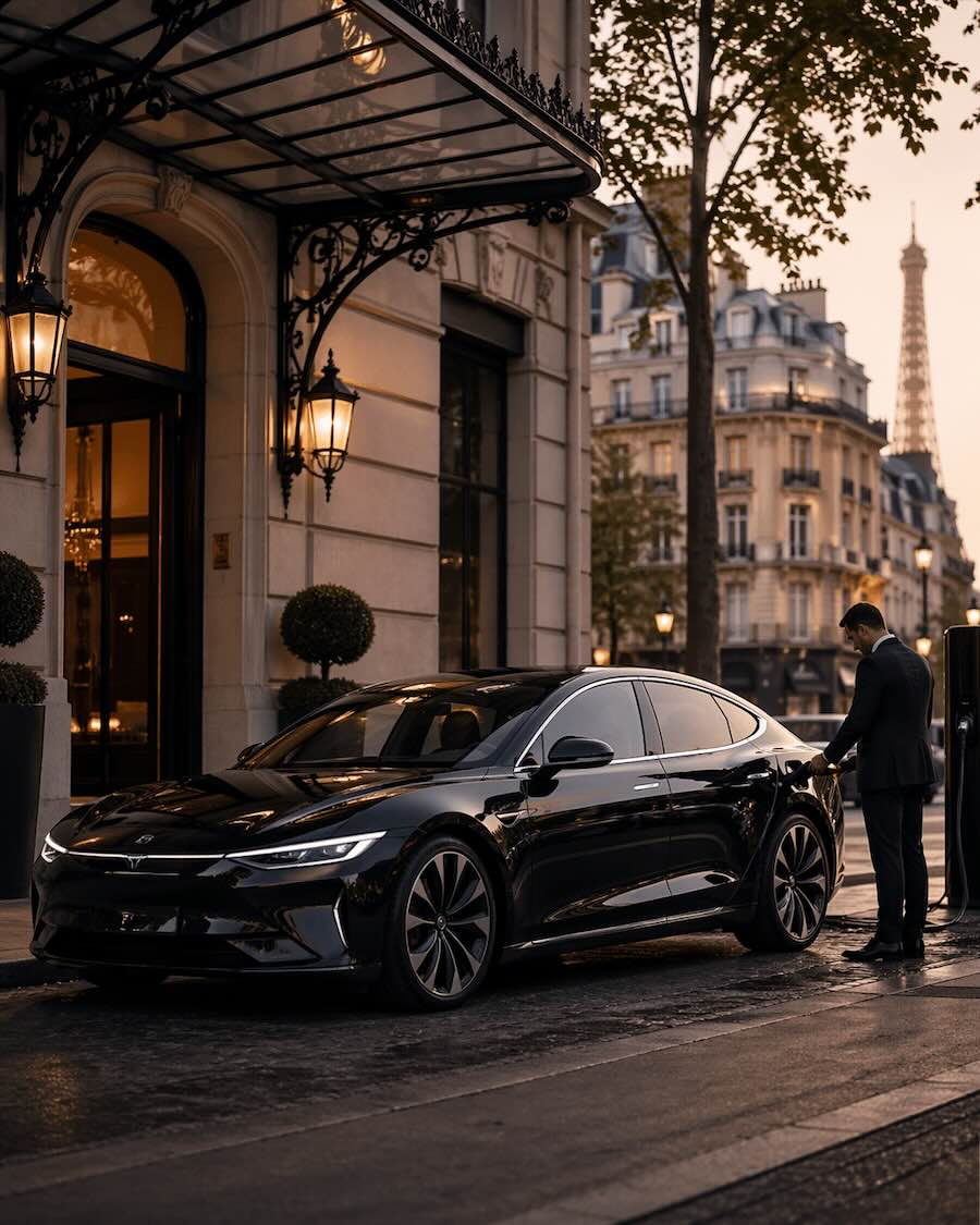 Véhicule électrique avec chauffeur privé Ultravalet